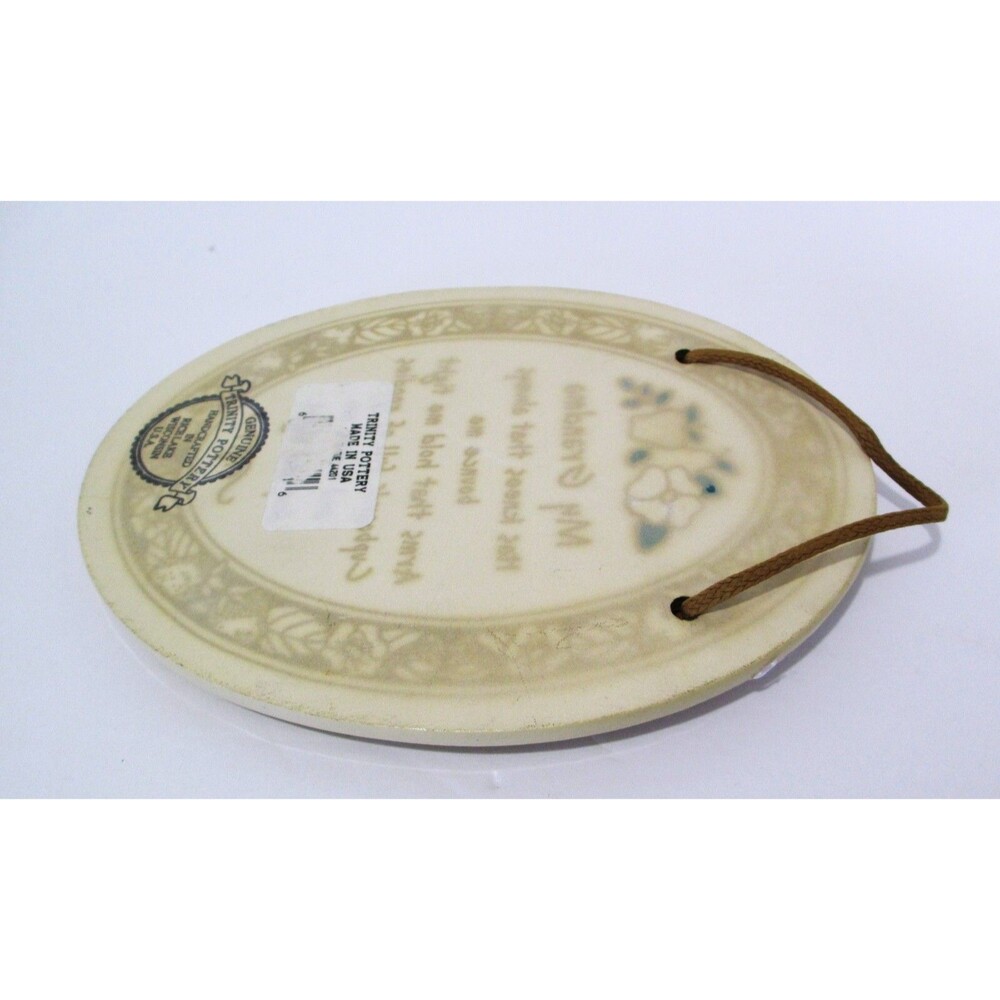 Trinity Pottery "MY GRANDMA" Oval Plaque 7" Made in USA - Picture 5 of 5